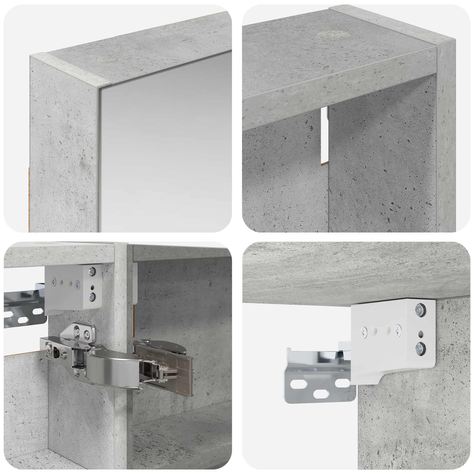Badezimmerschrank-Set 3 pcs 80 x 10,5 x 50 cm Holzwerkstoff