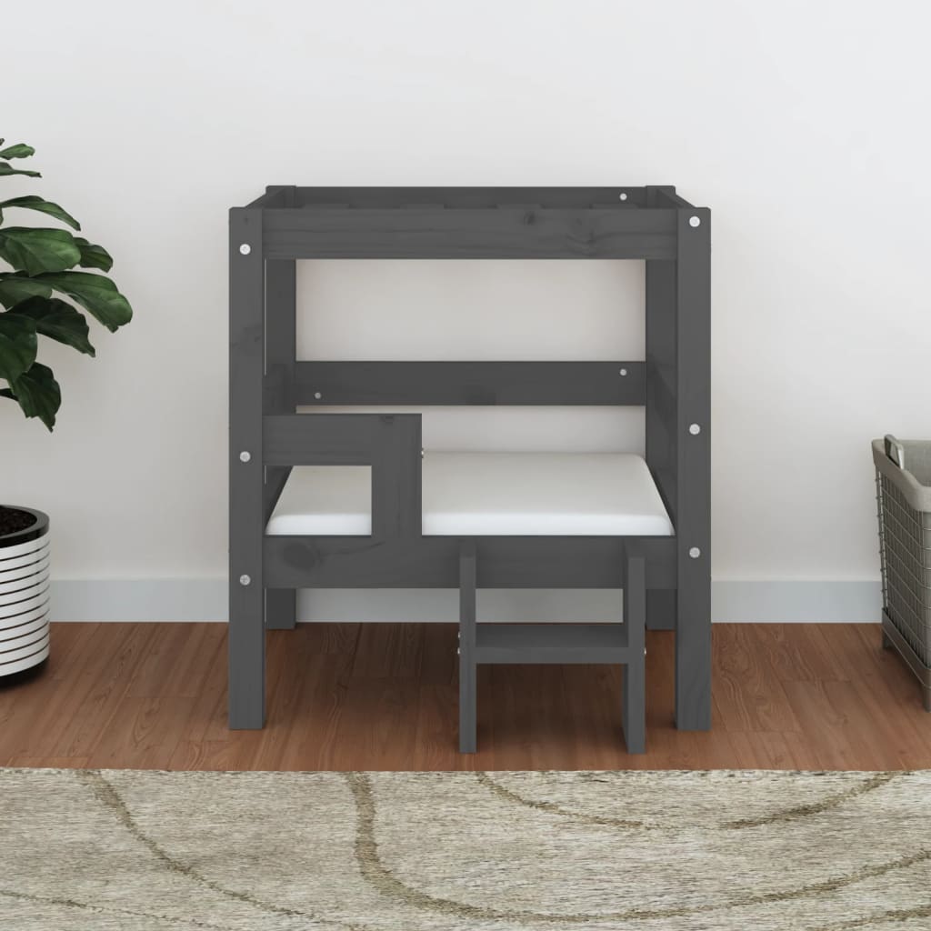 Hundebett Weiß 55,5x53,5x60 cm Massivholz Kiefer