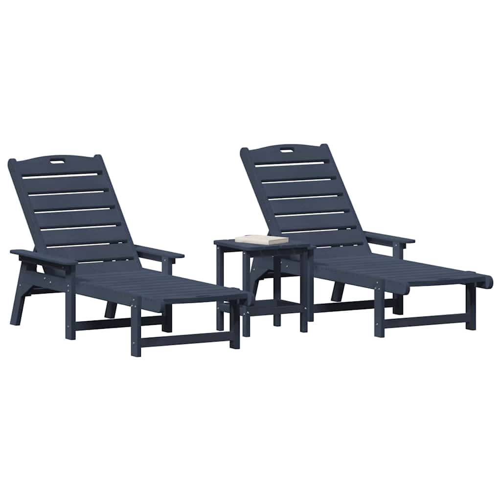 Sonnenliege 2 pcs Weiß 195,5 x 53 x 98,5 cm Polyethylen