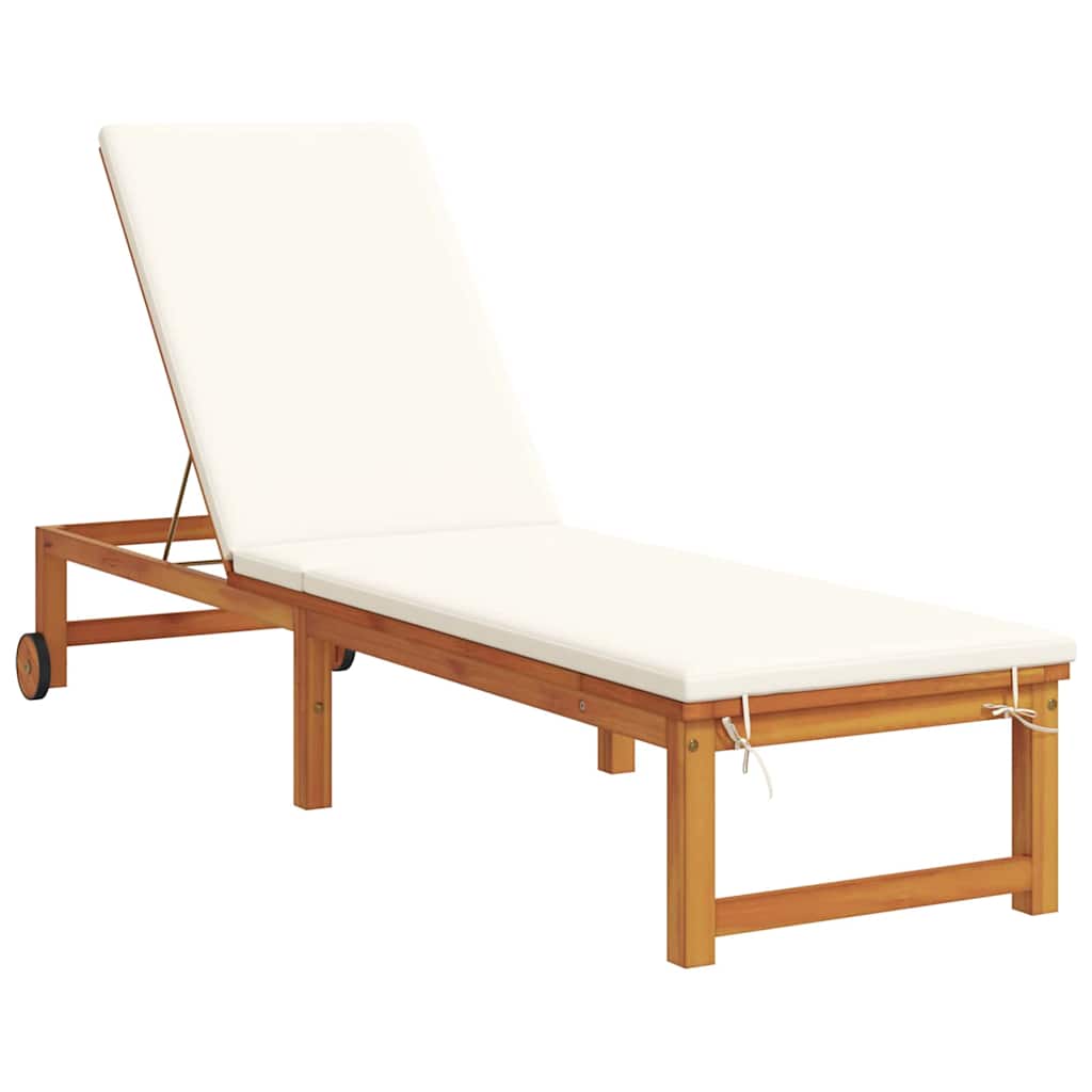 Sonnenliege Braun 202 x 53 x 89 cm Massivholz Akazie