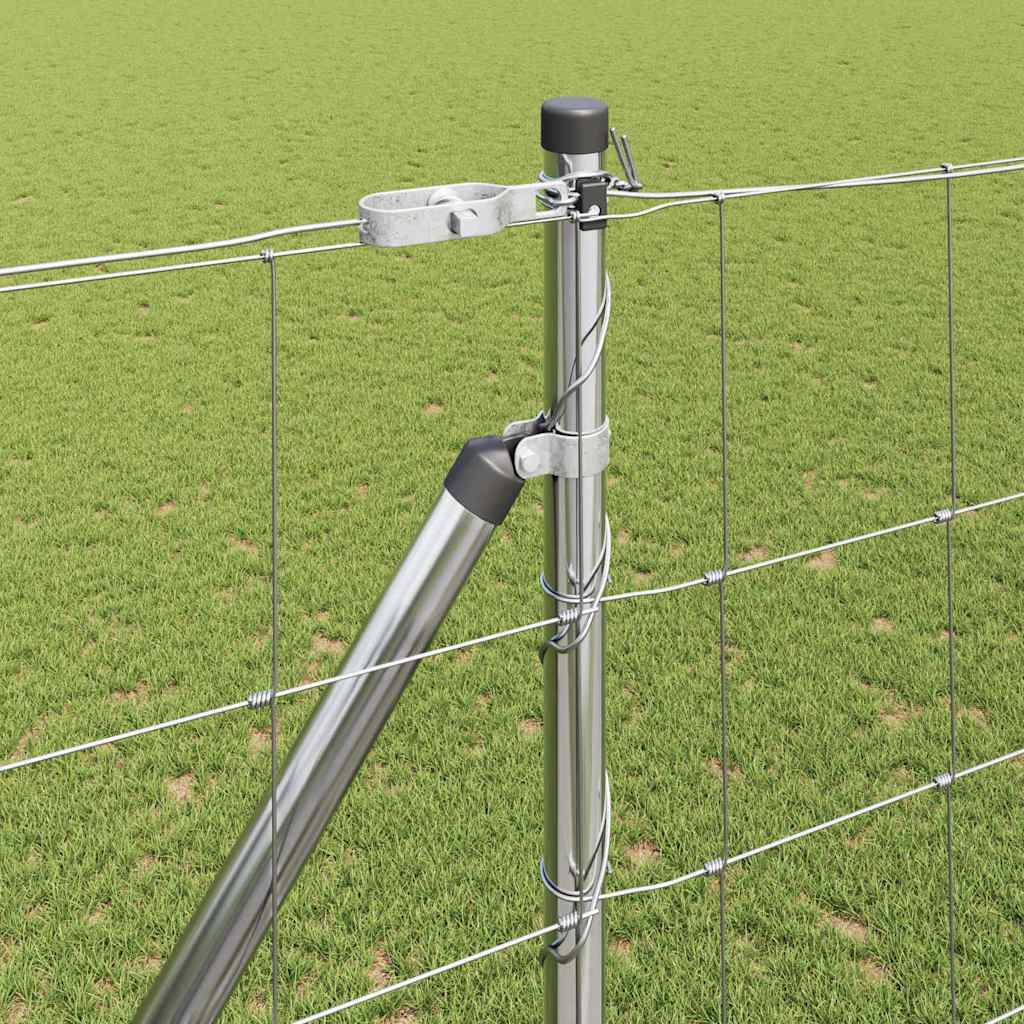 Ground Fix Geschweißter Drahtzaun 25 x 0,8 m Silber Netz