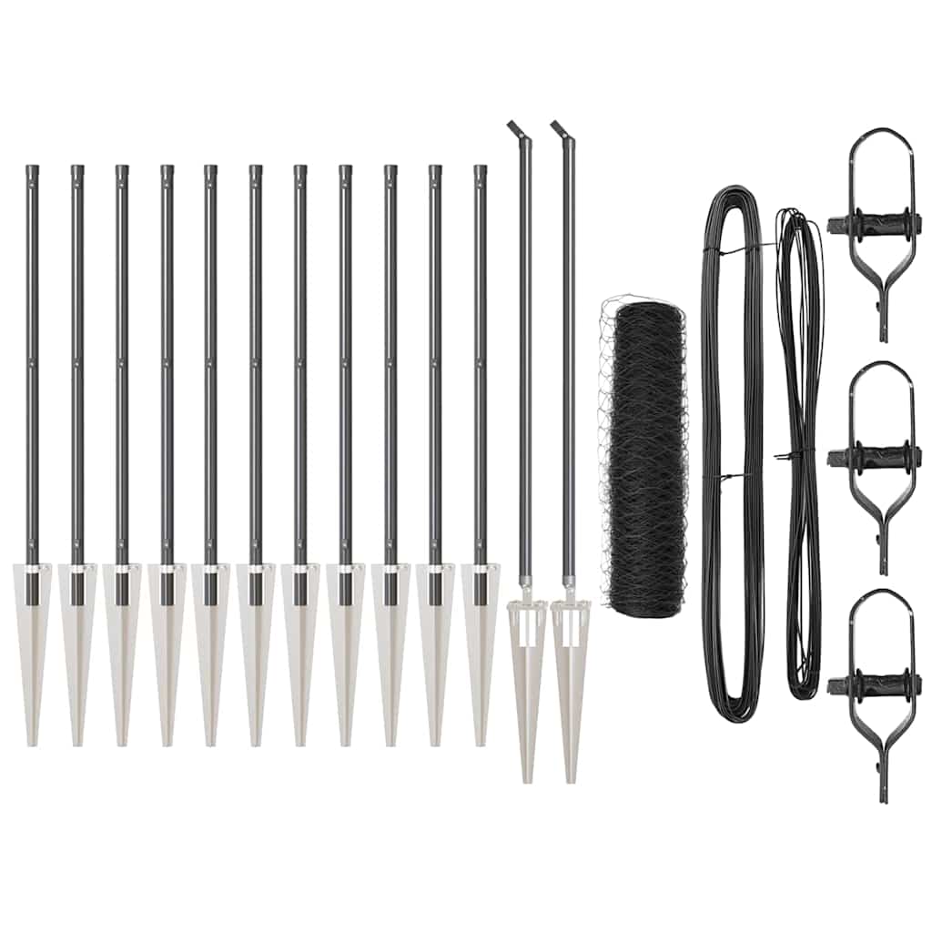 Outdoor Kettenglied-Zaun Erdfixierung 10 x 0,4 m Grün Netz