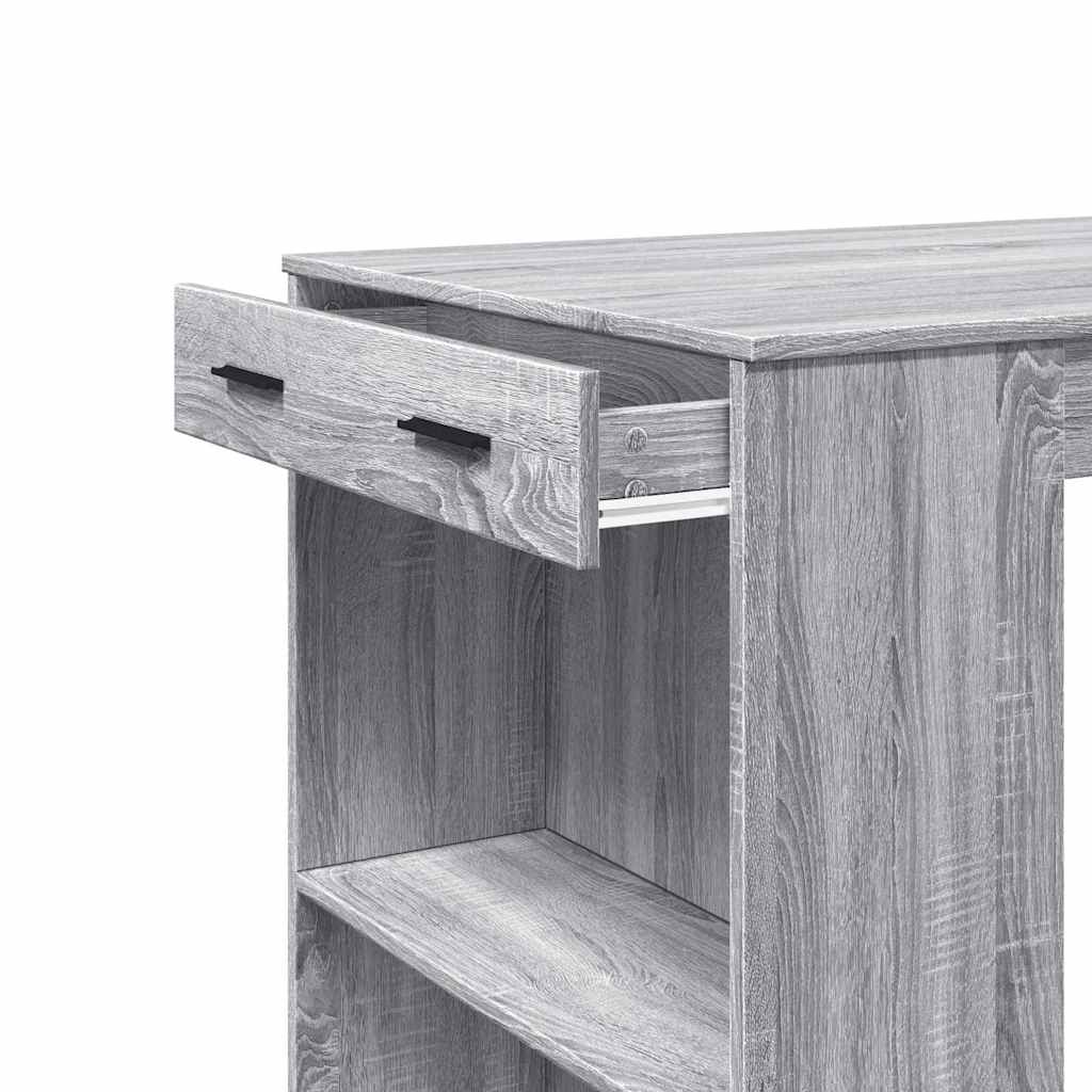 Bartisch Weiß 102x70x103,5 cm Holzwerkstoff