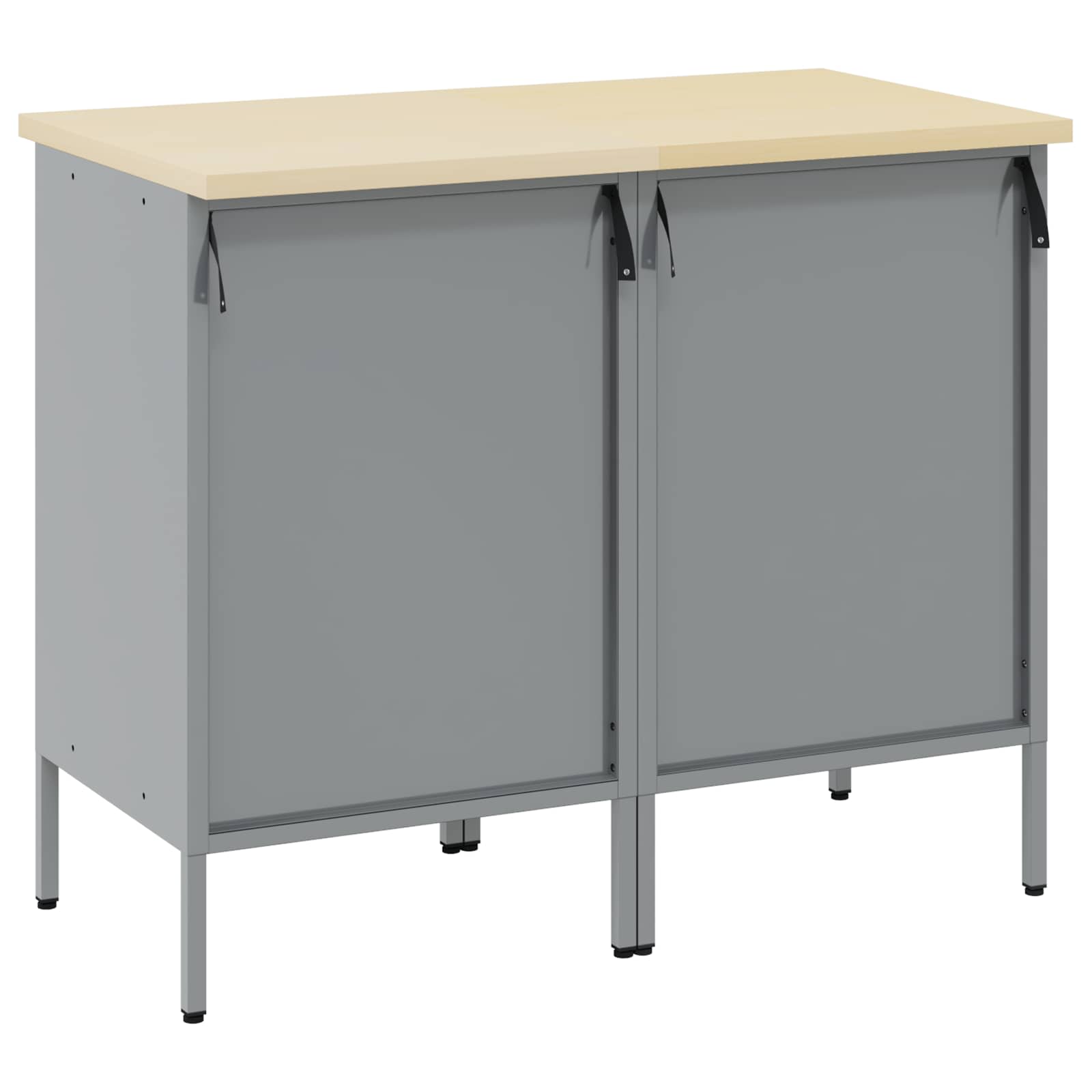 Werkbank mit Schubladen 2 pcs Rot und Grau 100 x 55 x 85 cm