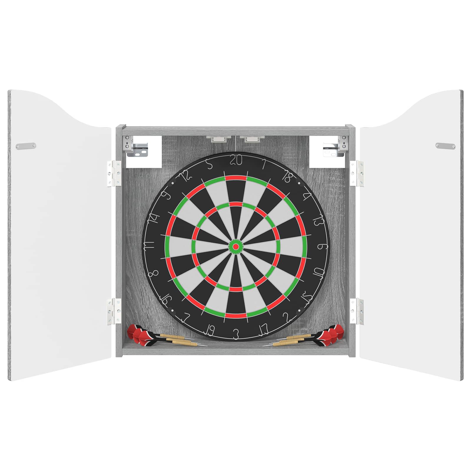 Dartboard Schrank Weiß 56 x 12 x 63 cm Holzwerkstoff