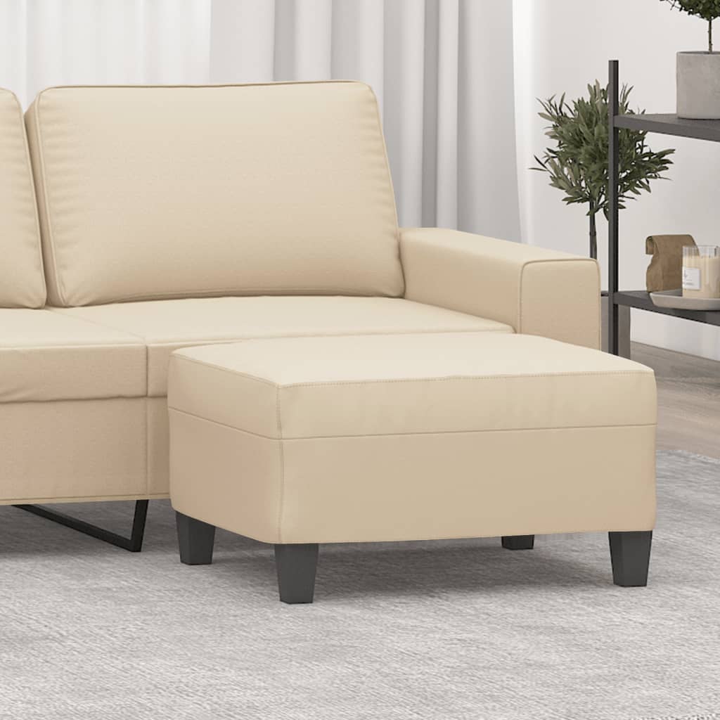 Fußhocker Taupe 60x50x41 cm Mikrofasergewebe