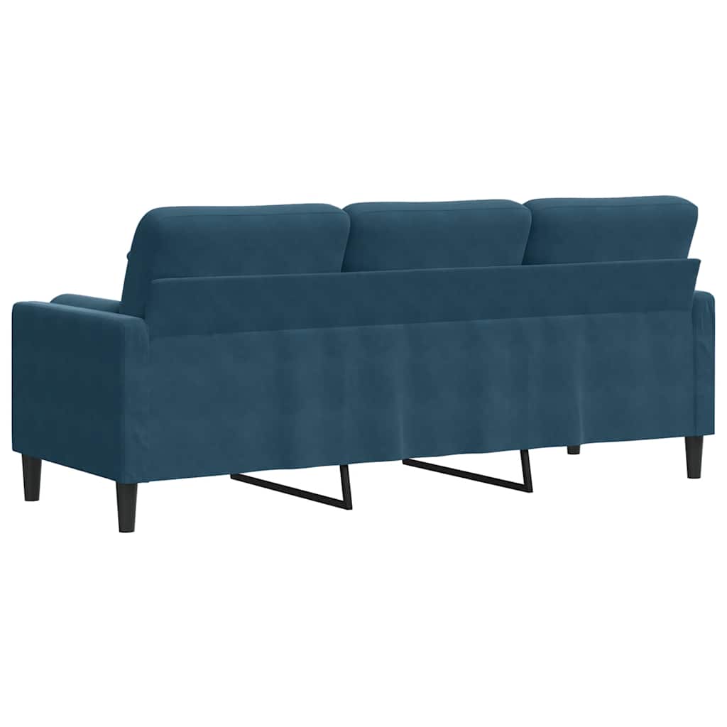 2-Sitzer-Sofa mit Zierkissen Hellgrau 120 cm Samt