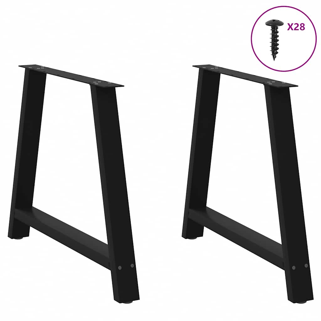 Couchtischbeine A-Form 2 Stk. 30x(30-31) cm Stahl