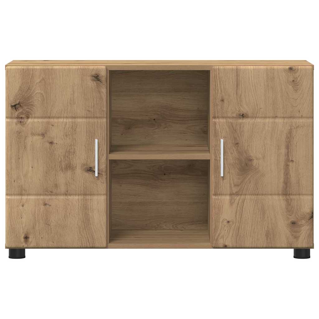 Highboard mit Regal FLORIN Weiß 60 x 35 x 182 cm Holzwerkstoff