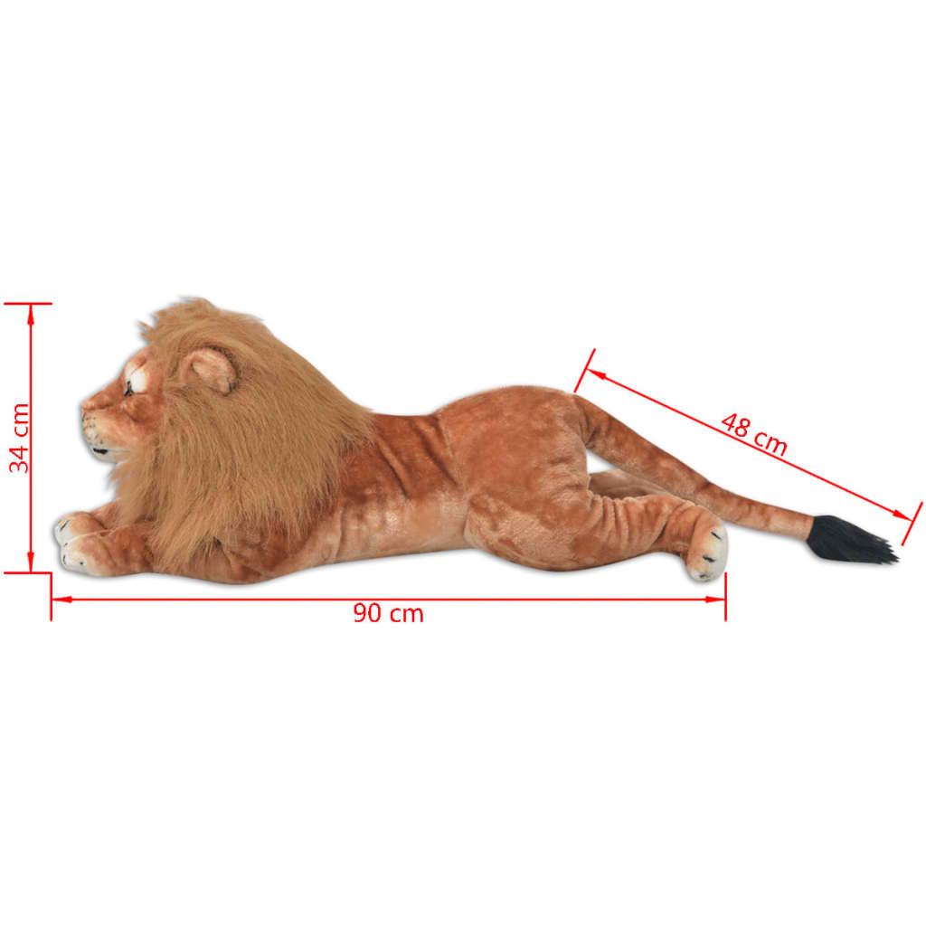 Tiger Kuscheltier Plüsch Braun XXL