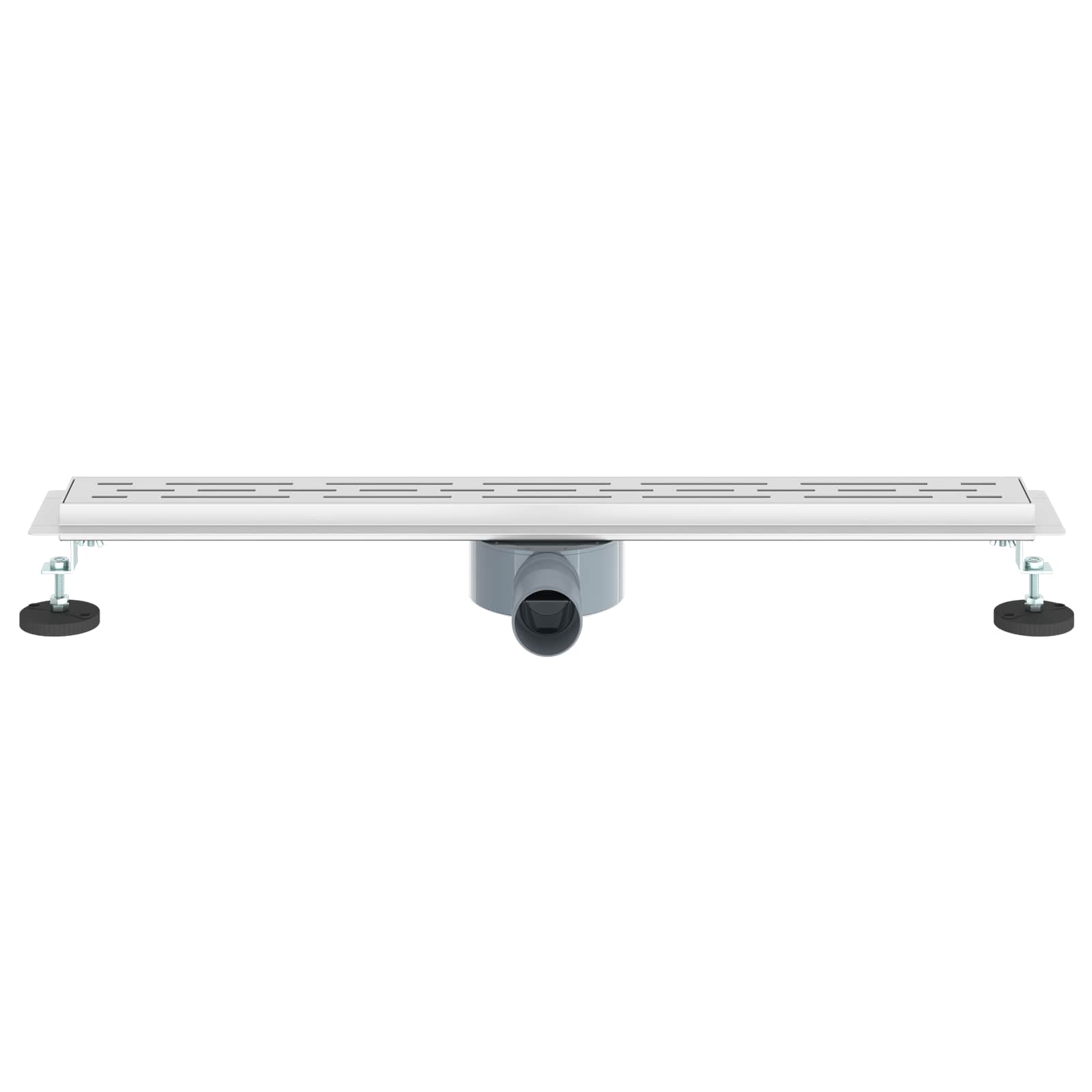 Duschabfluss mit Glashülle und 360° Siphon Schwarz 50 cm
