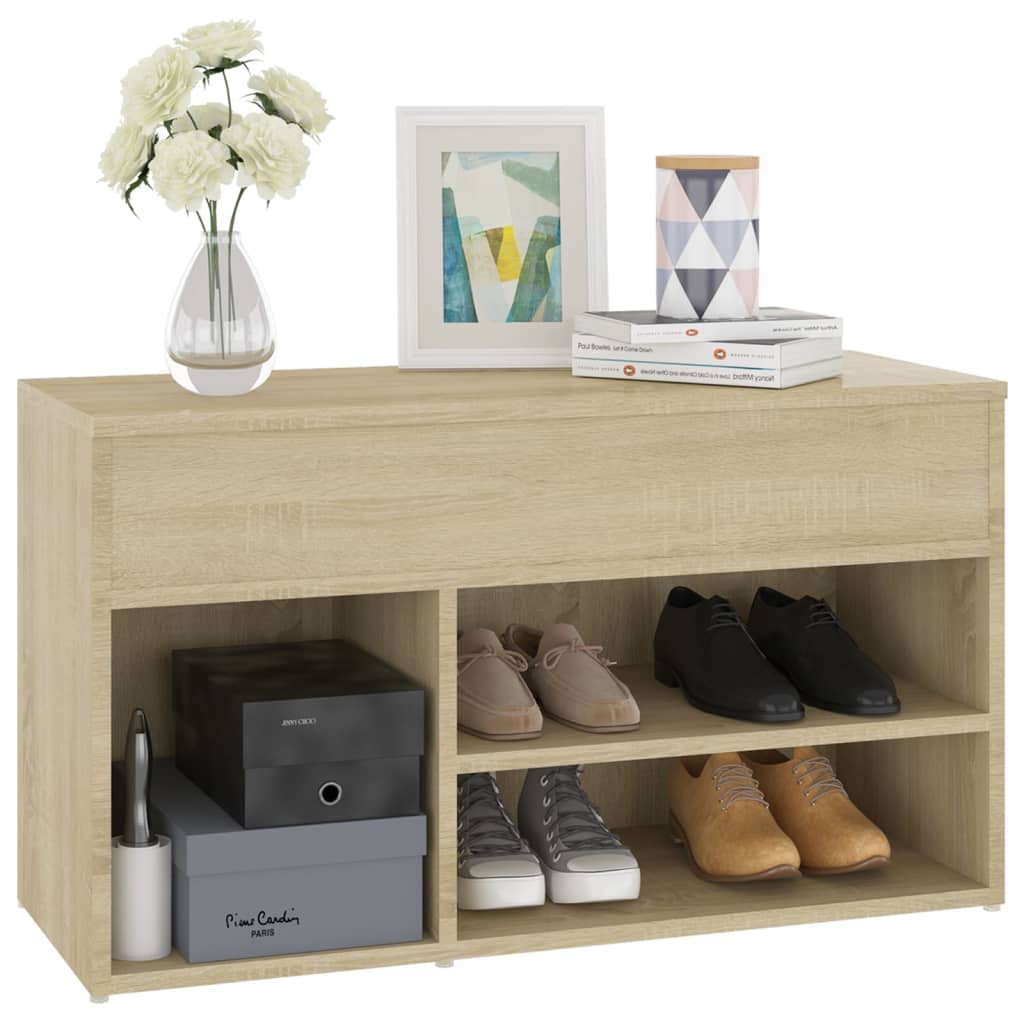 Schuhbank Weiß 60x30x45 cm Holzwerkstoff