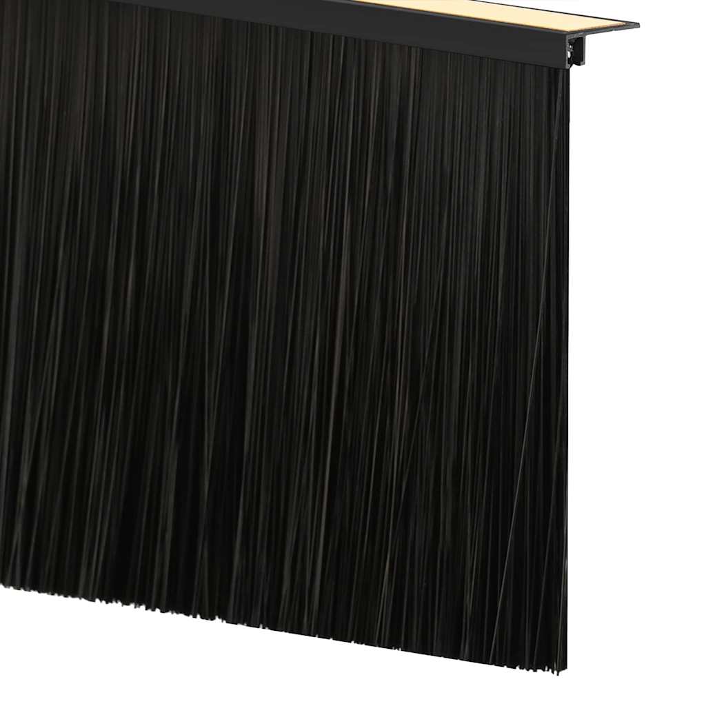 Selbstklebende Türbürstendichtungen 2 pcs Braun 100 cm