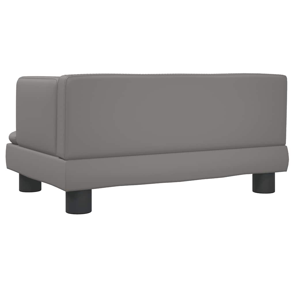 Kindersofa Schwarz 60x40x30 cm Kunstleder