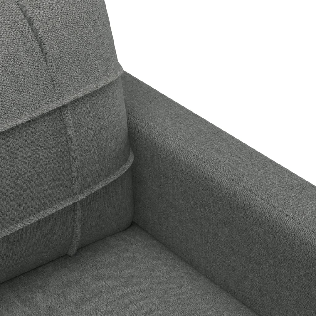 4-tlg. Sofagarnitur mit Kissen Braun Stoff
