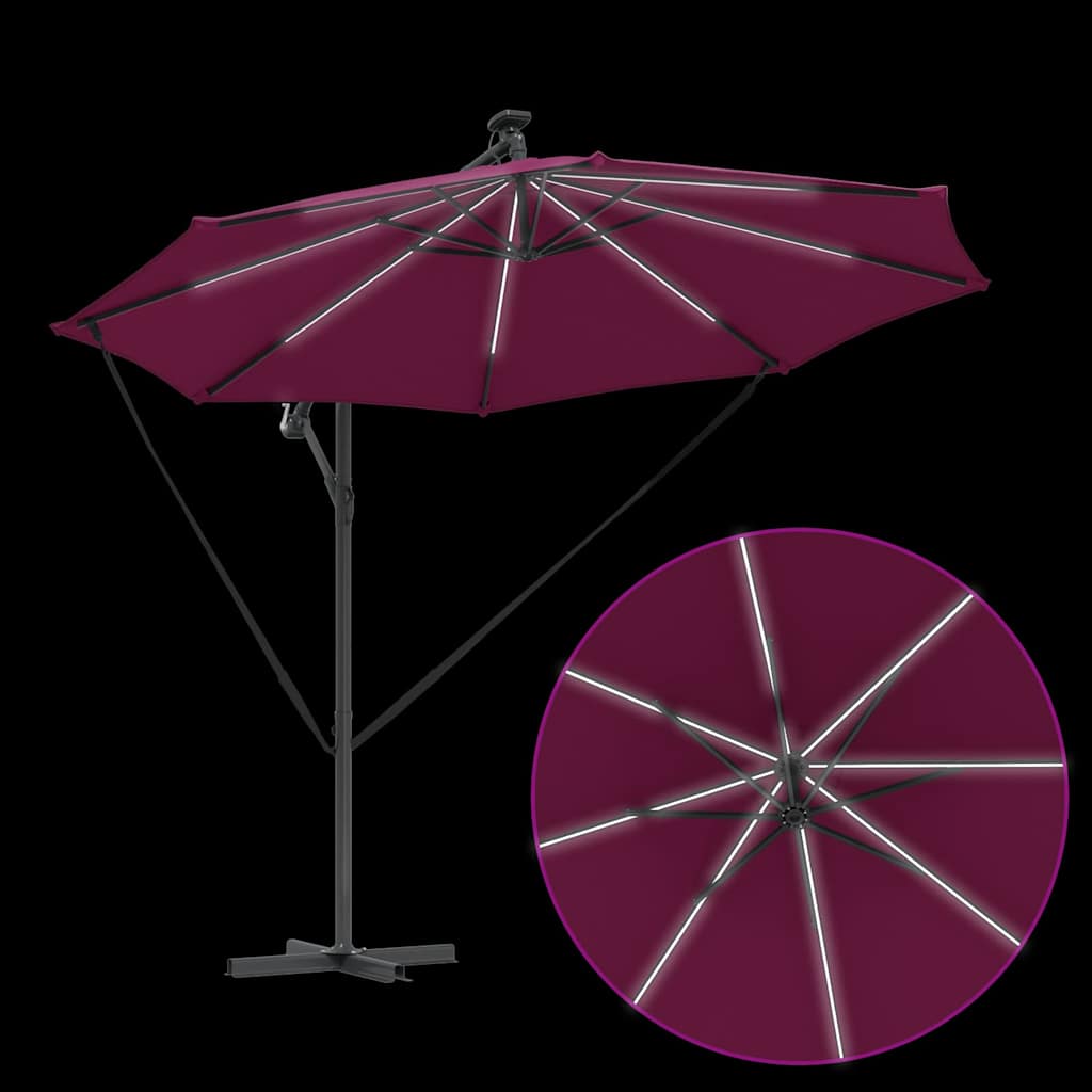 Sonnenschirm Sand 294 x 294 x 248 cm Polyester und Aluminium