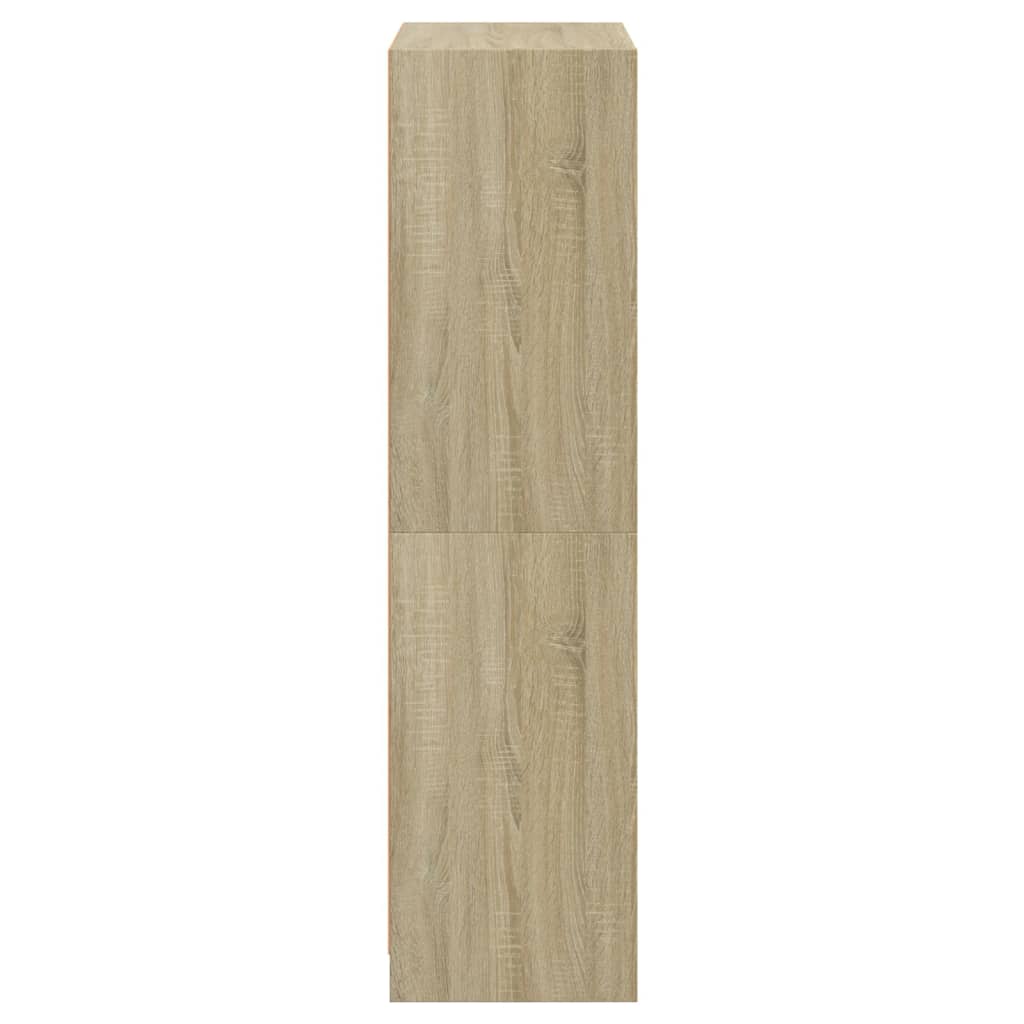 Bücherschrank mit Türen Weiß 136x37x142 cm Holzwerkstoff