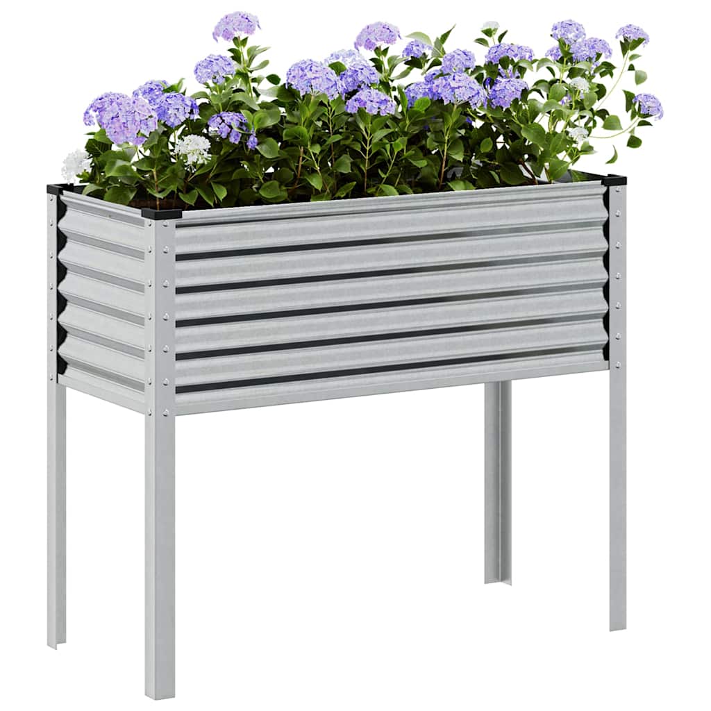 Garten-Pflanzgefäß Grün 45 x 45 x 88 cm Stahl