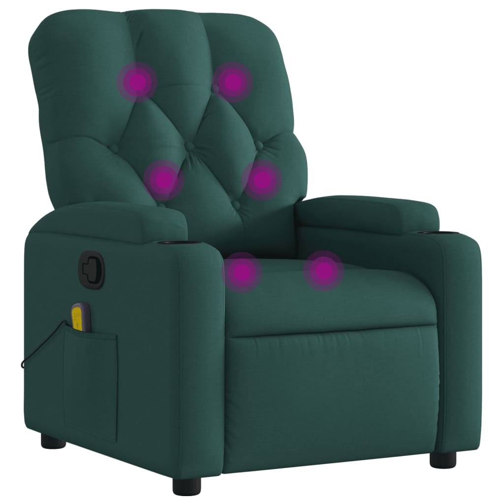 Massage-Relaxsessel, hellgrauer Stoff
