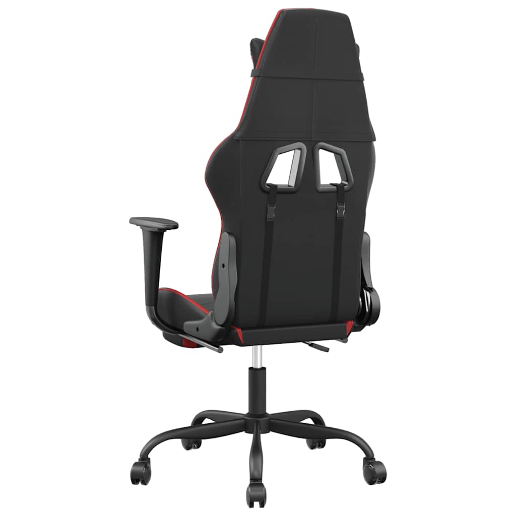Gaming-Stuhl mit Massagefunktion Schwarz und Rot Kunstleder