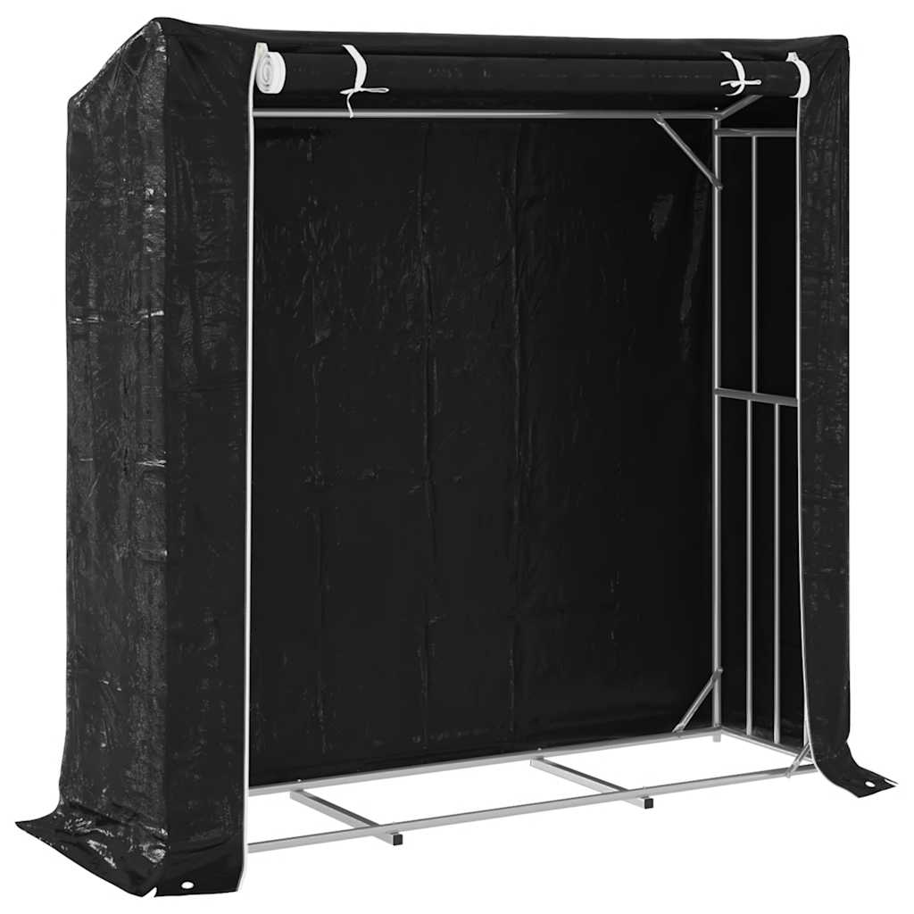 Brennholzregal mit Regenschutz 100,5x40,5x110,5 cm