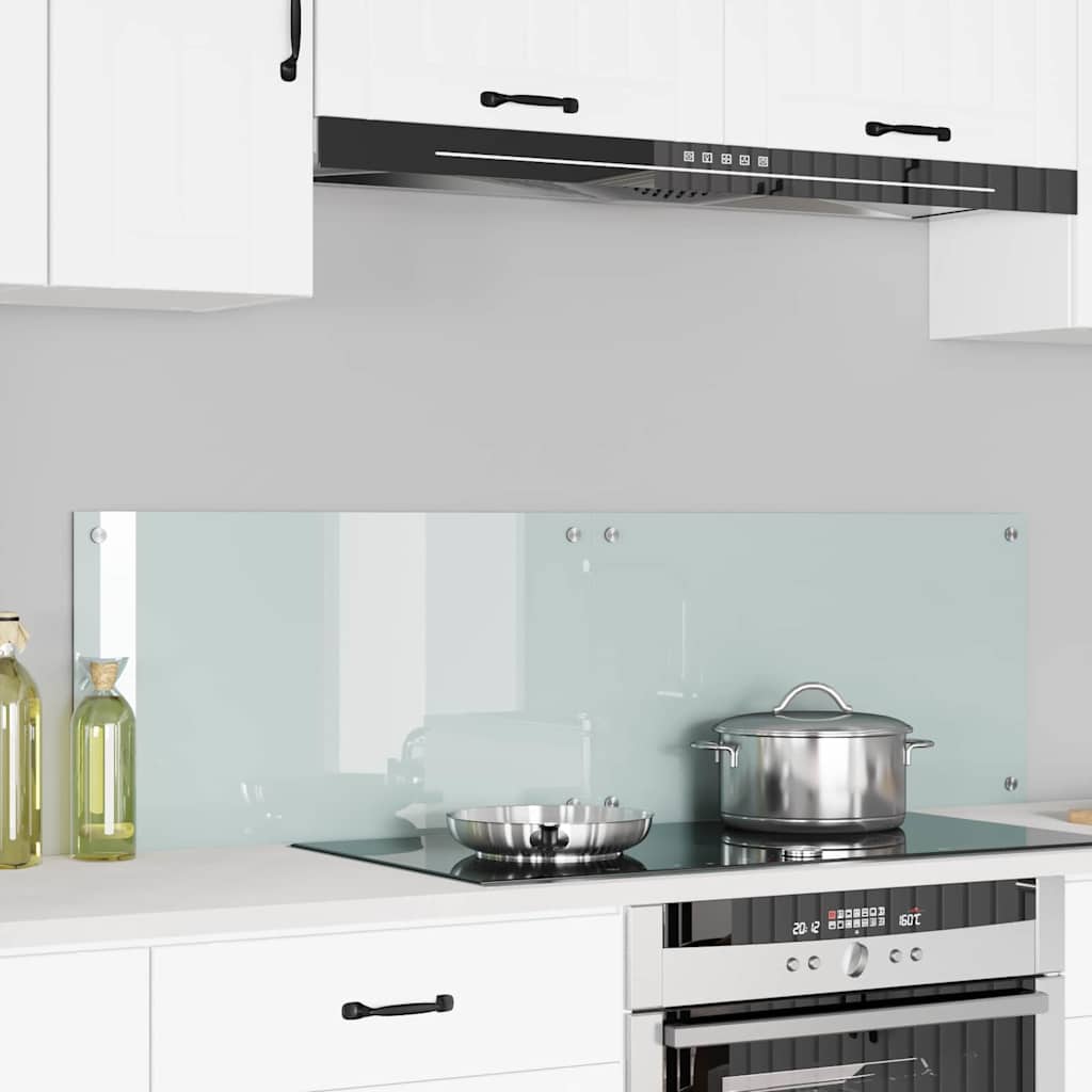 Küchenrückwand 2 pcs Weiß 70 x 40 cm Gehärtetes Glas