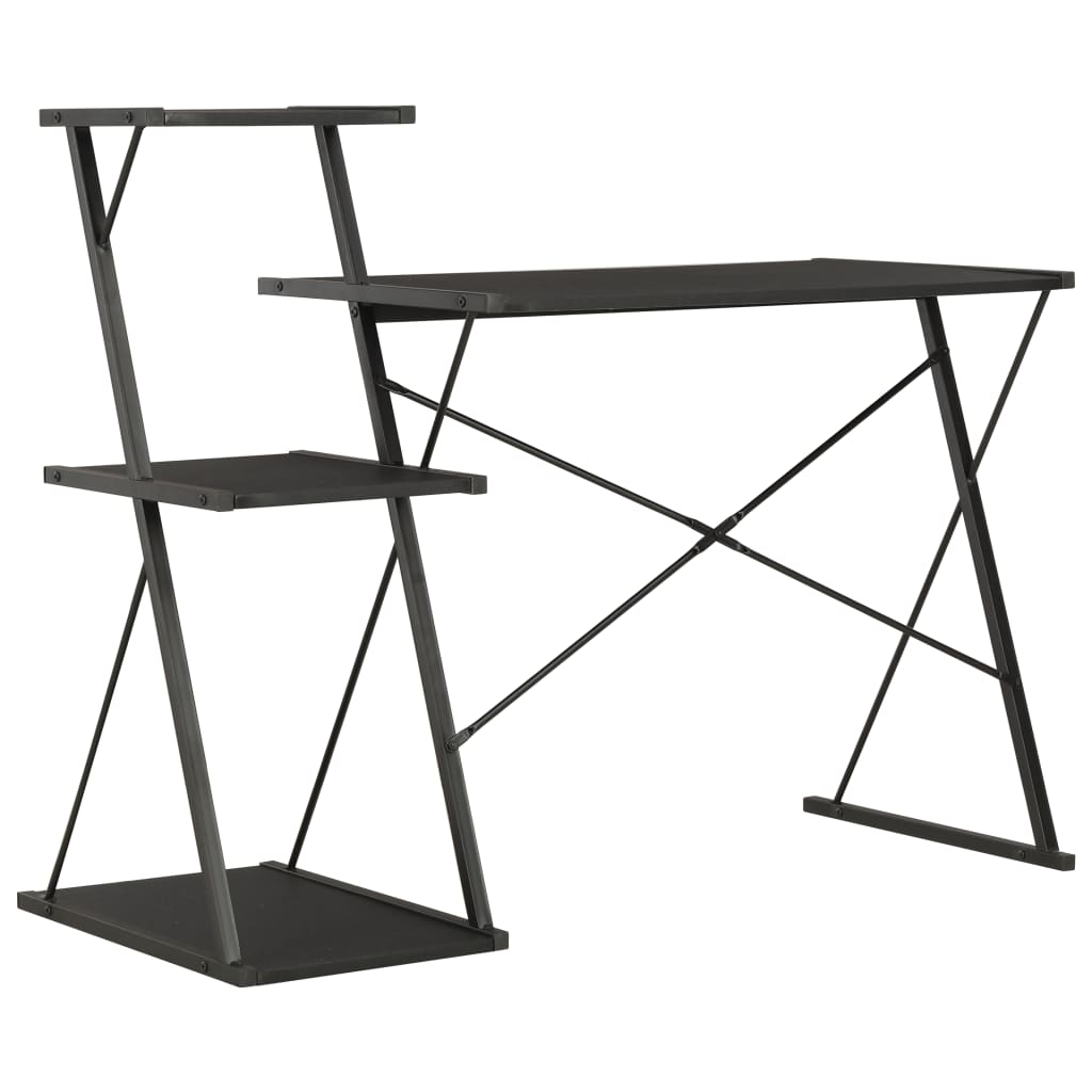 Schreibtisch mit Regal Weiß 116×50×93 cm