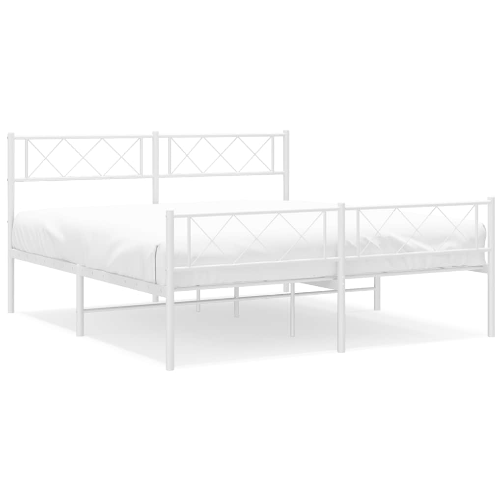 Bettgestell mit Kopfteil Metall Schwarz 100x190 cm