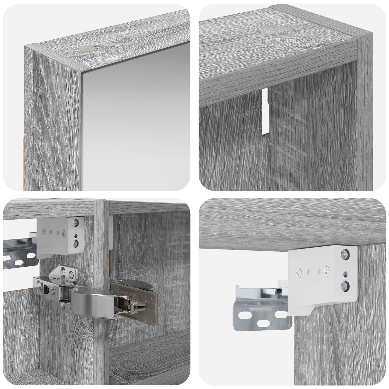 Badezimmerschrank-Set 3 pcs 80 x 10,5 x 50 cm Holzwerkstoff