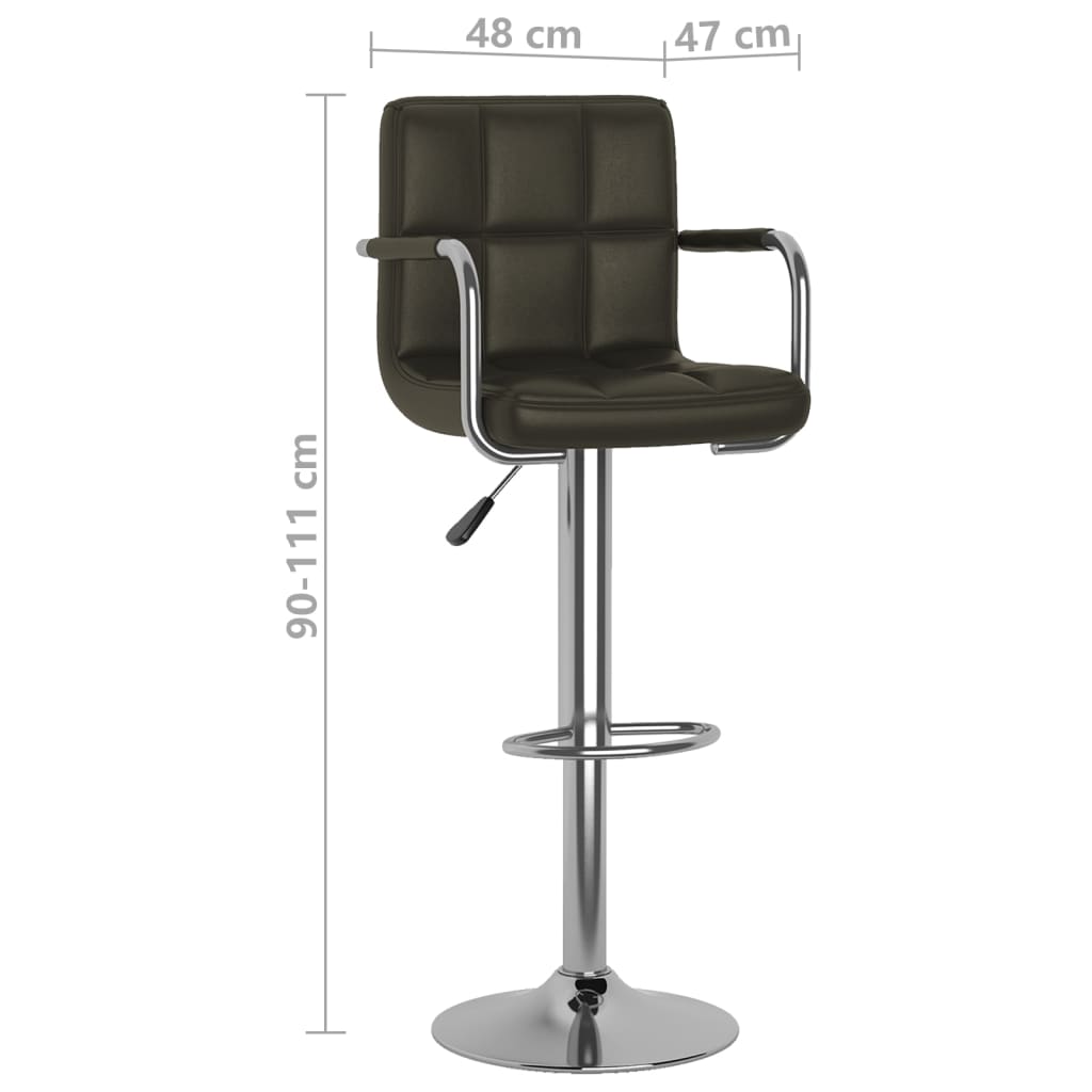 Barhocker 2 Stk. Rot Kunstleder