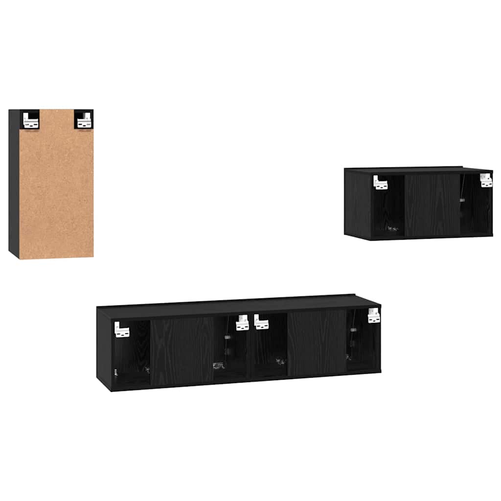 4-tlg. TV-Schrank-Set Weiß Holzwerkstoff