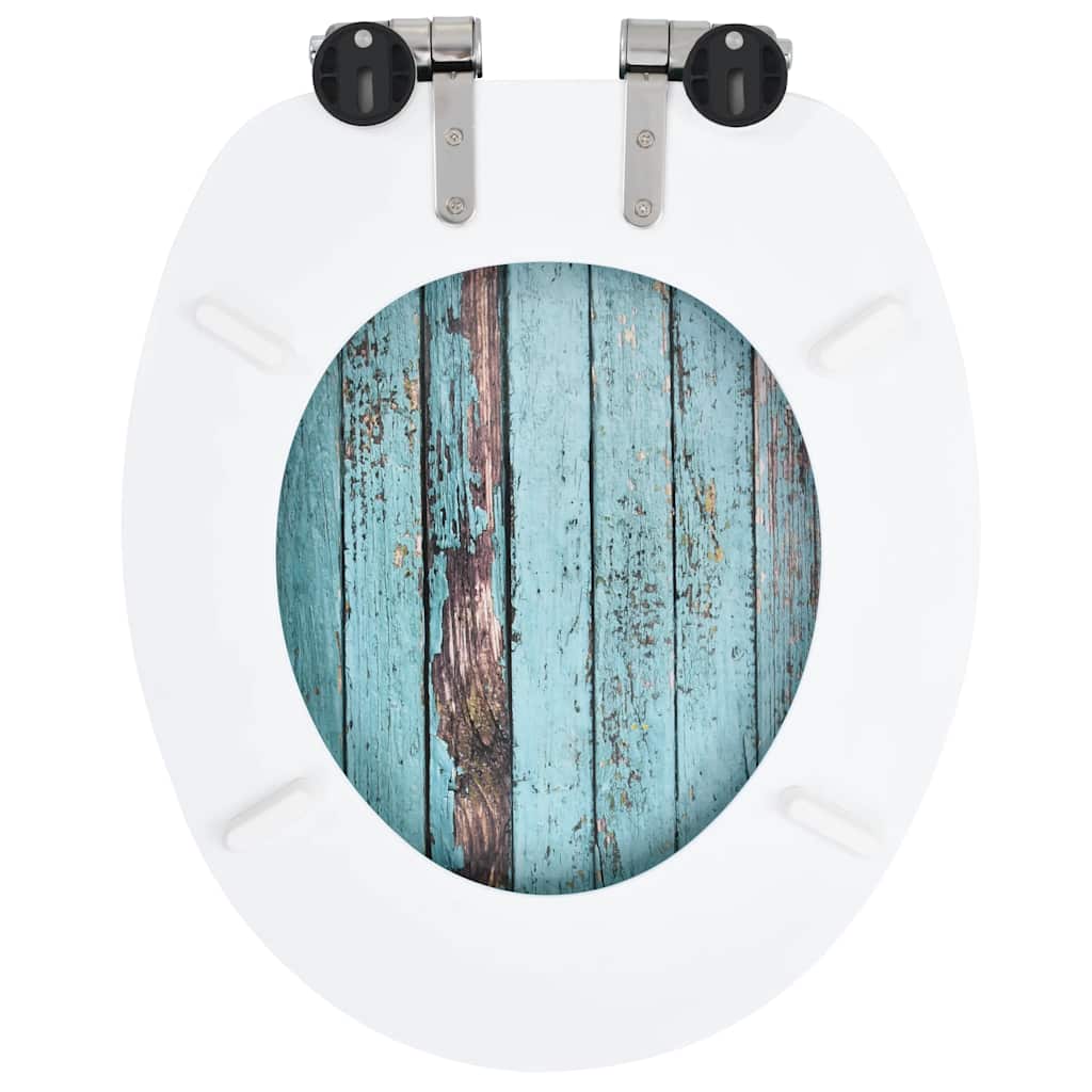 Toilettensitz MDF Deckel Schlichtes Design Weiß