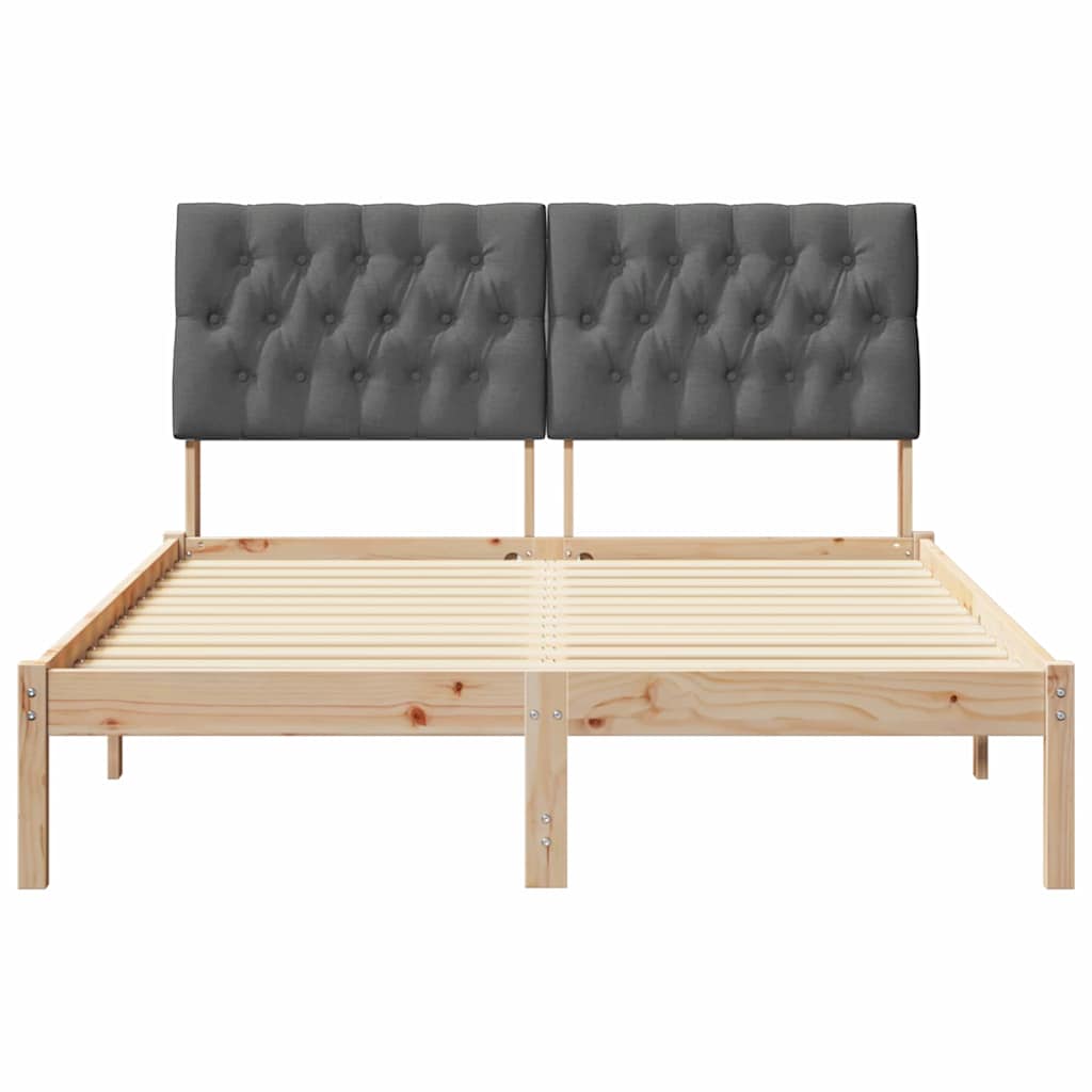 Bettgestell mit gepolstertem Kopfteil Braun 200 x 200 cm