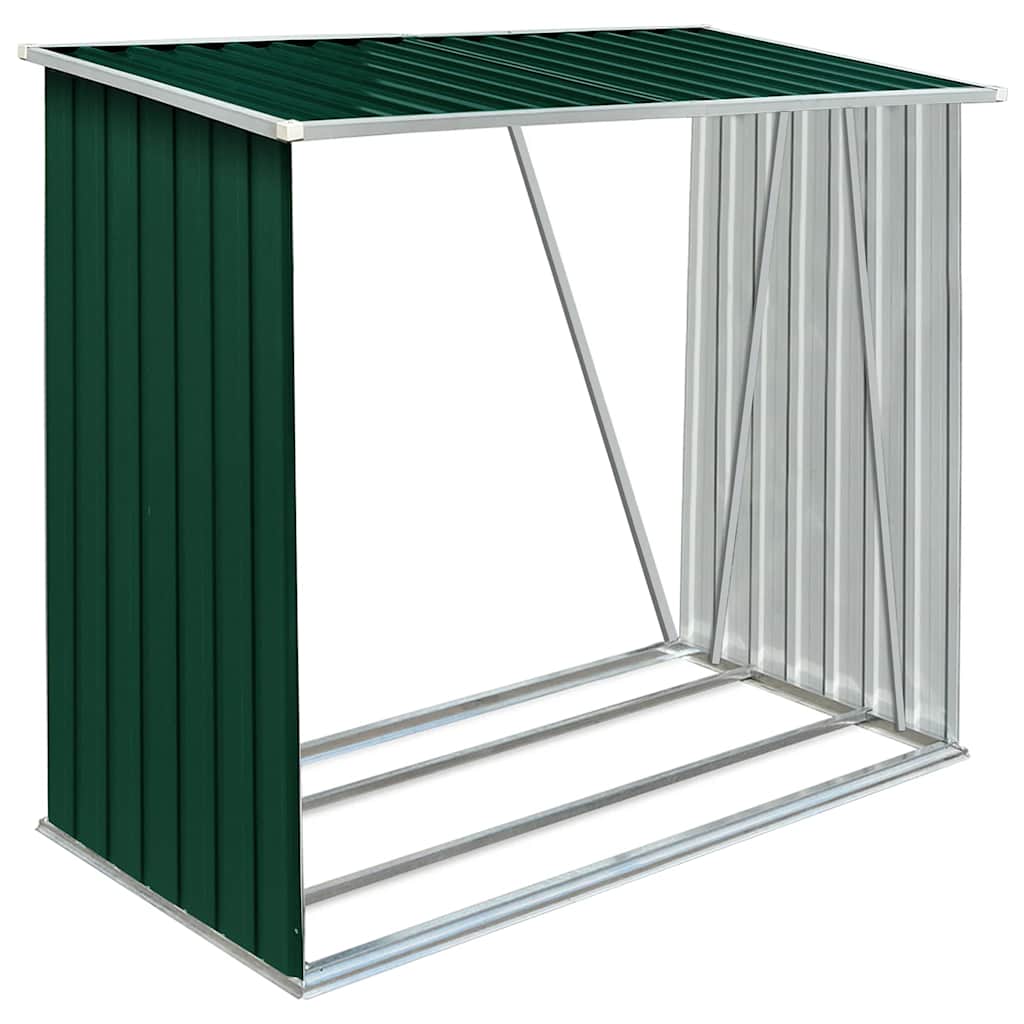 Brennholzlager Verzinkter Stahl 163 x 83 x 154 cm Grau