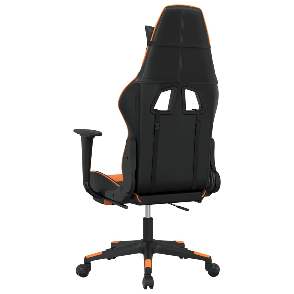 Gaming-Stuhl mit Massagefunktion Schwarz und Blau Kunstleder