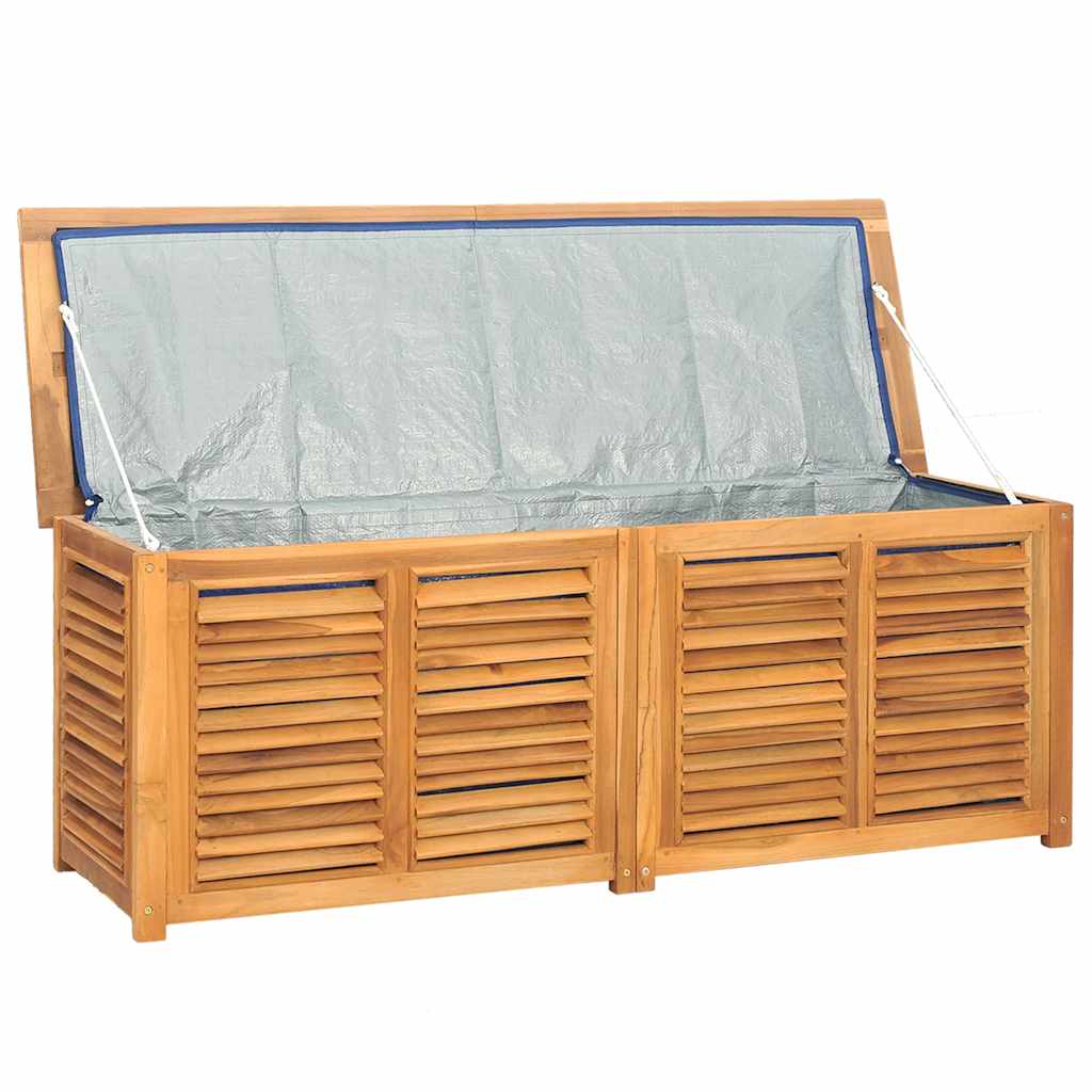 Gartenbox mit Beutel 60x50x58 cm Massivholz Teak