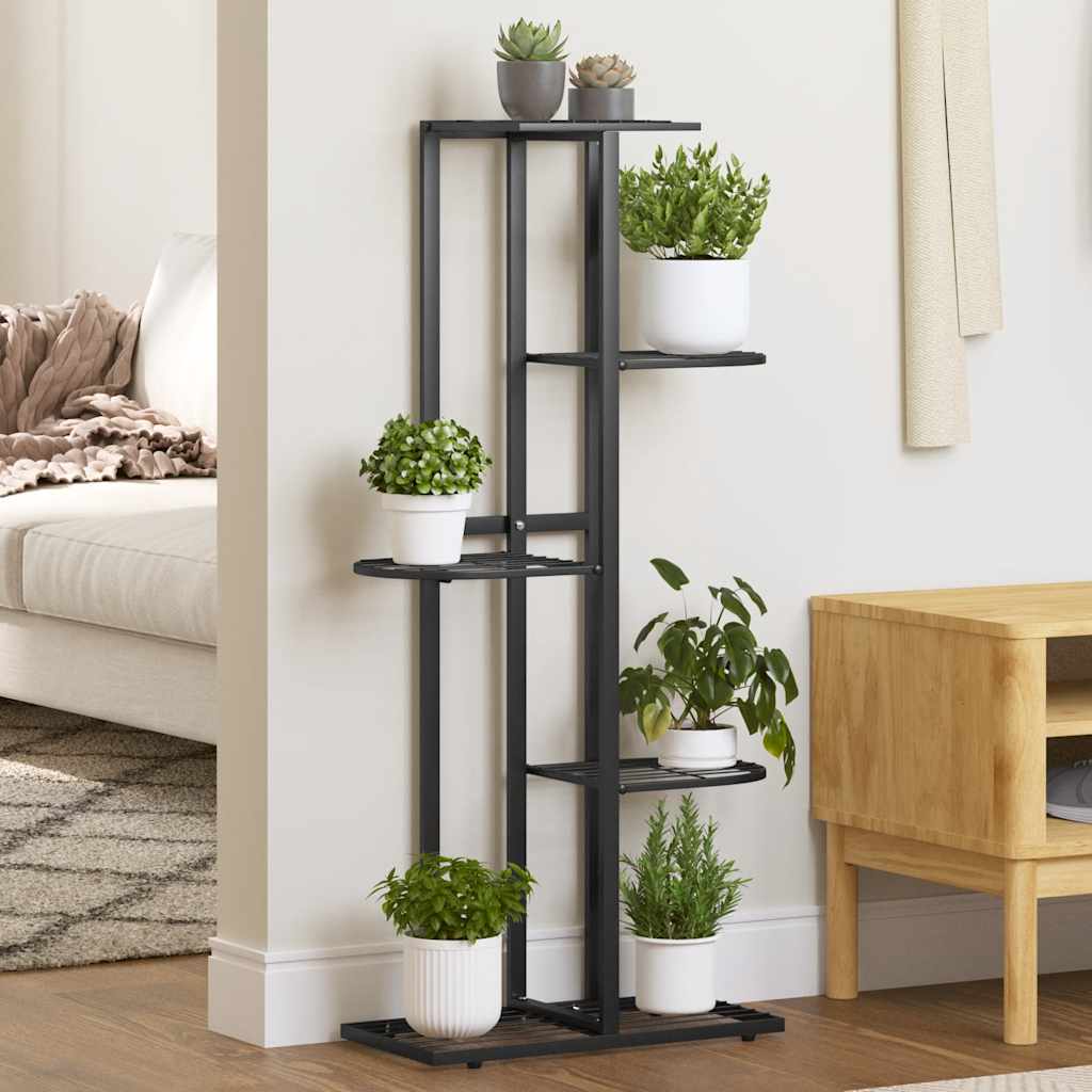 Blumenständer 5-Etagen 43x22x98 cm Weiß Metall