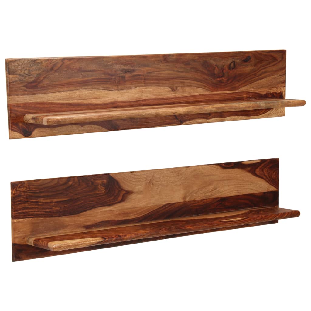Wandregale 2 Stk. 58x26x20 cm Massivholz Akazie