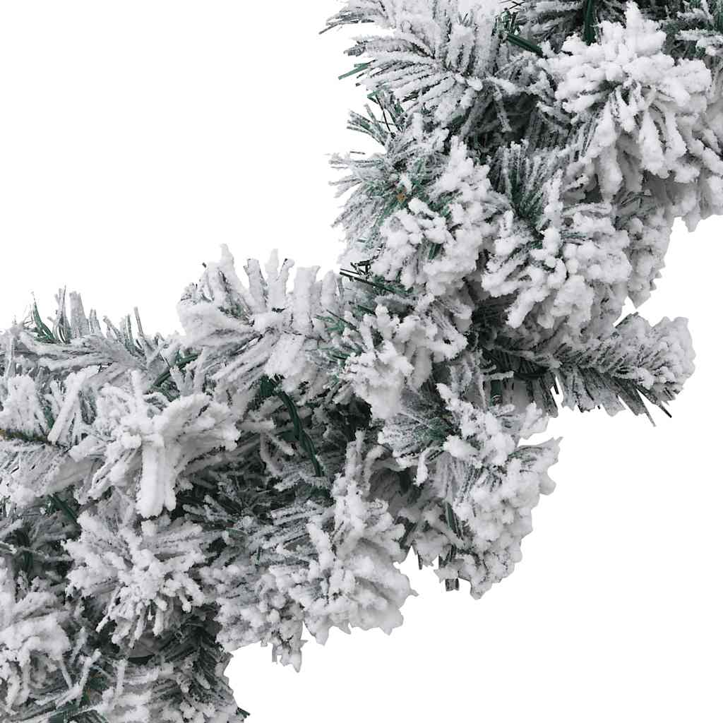 Weihnachtsgirlande mit Schnee Grün 5 m PVC