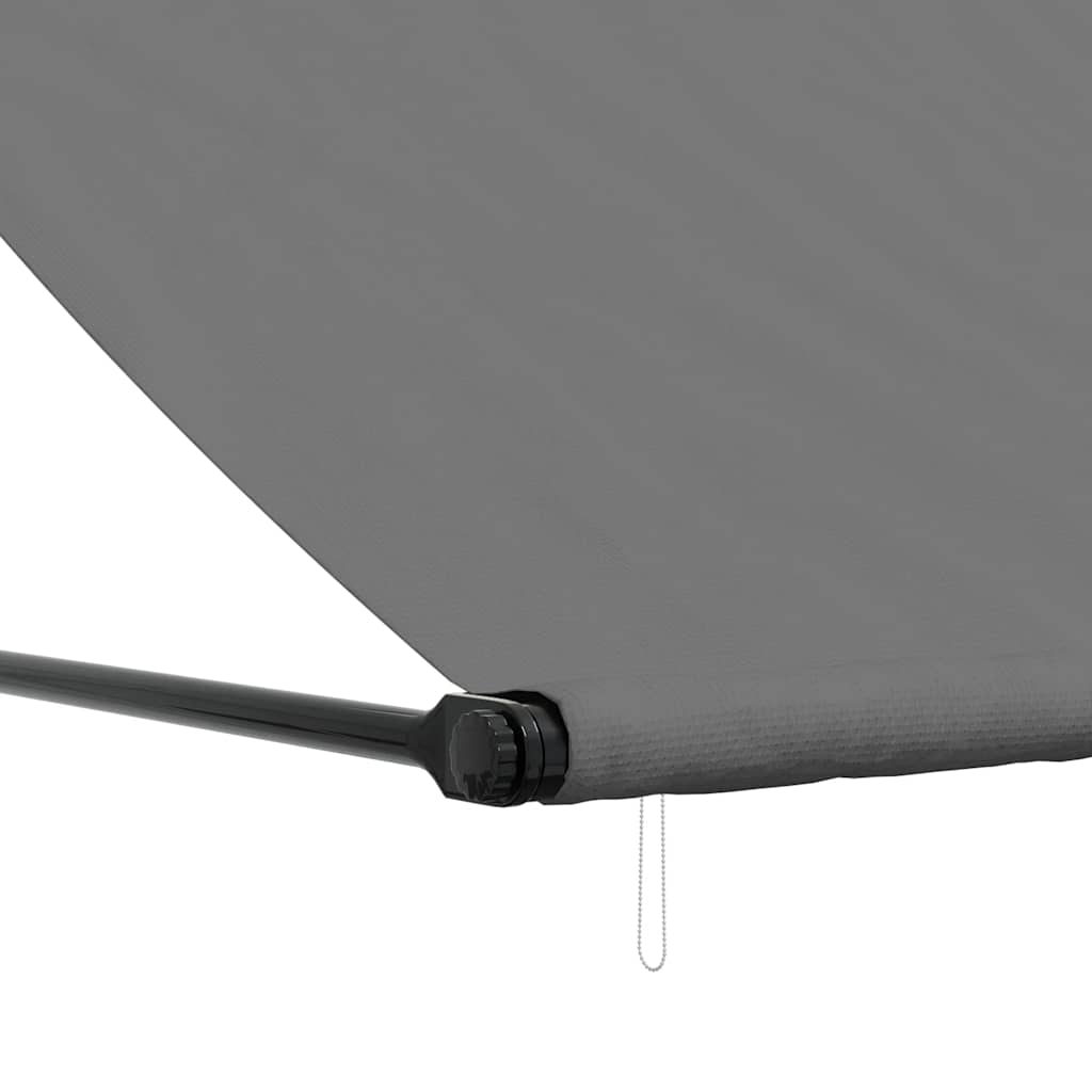 Markise Einziehbar Anthrazit 100x150 cm Stoff und Stahl