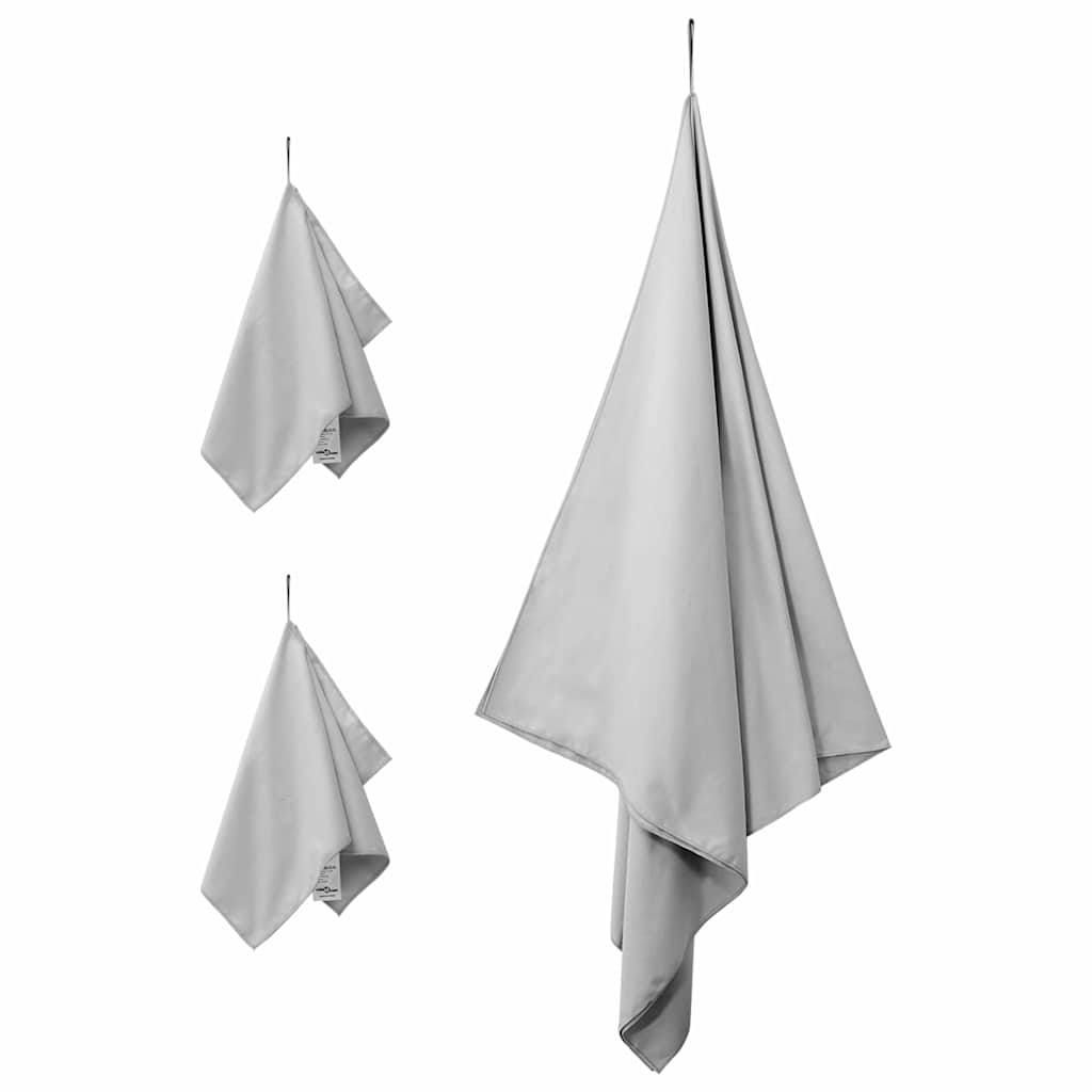 Sporthandtuch Set 3 pcs Schwarz Polyester und Polyamid