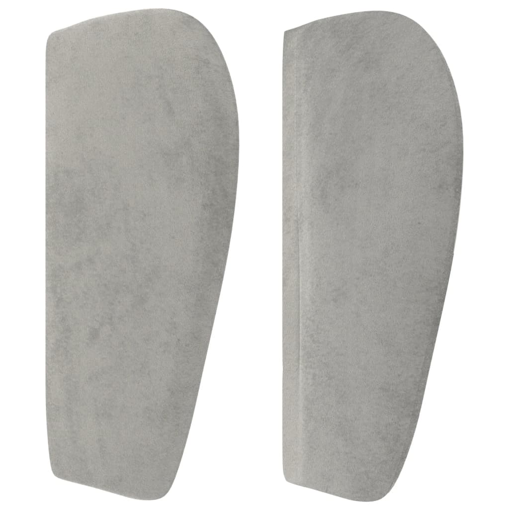Kopfteil mit Ohren Dunkelblau 203x23x118/128 cm Samt