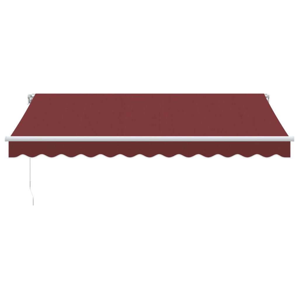 Markise Manuell Einziehbar mit LED 300x250 cm Blau und Weiß