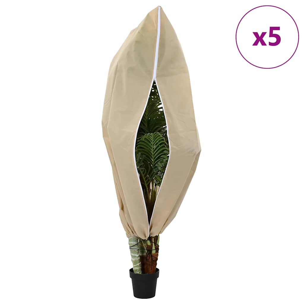 Wintervlies mit Reißverschluss 4 Stk. 70 g/m² 1x1,55 m