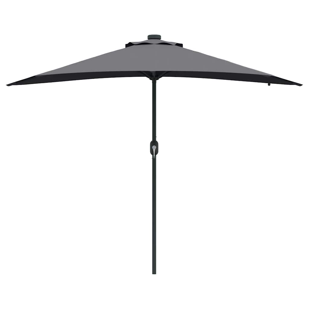 Garten-Sonnenschirm Sand 294 x 150 x 223 cm Polyester und Stahl