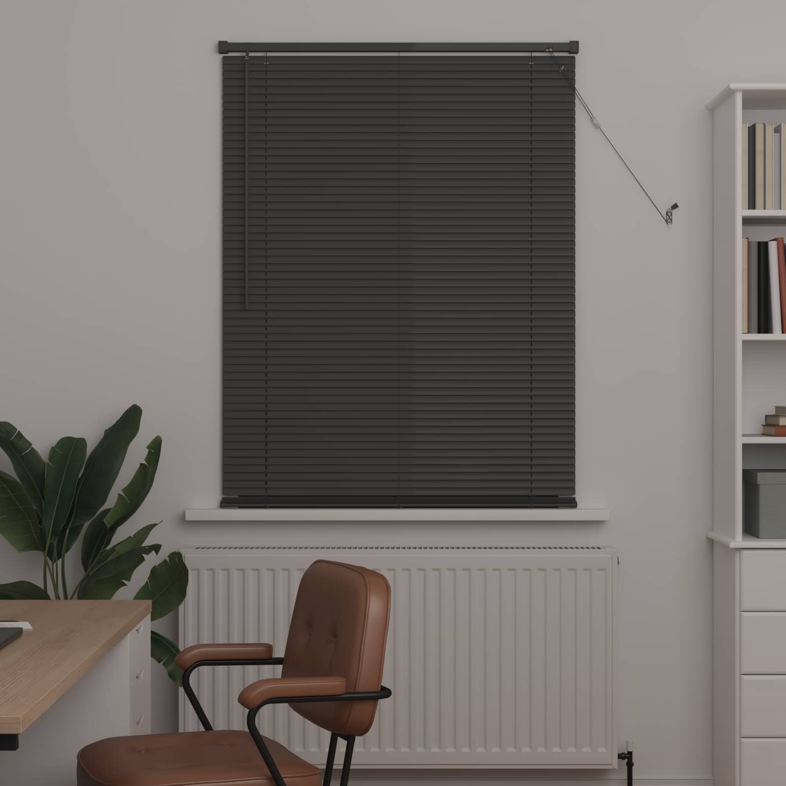 Jalousie Silber Grau 150 x 40 cm 25 mm PVC