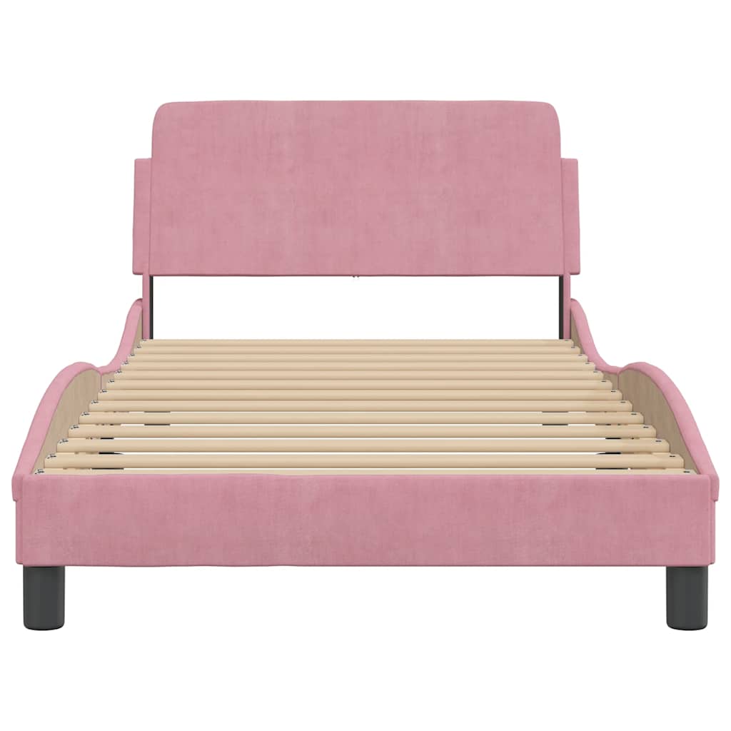 Bettgestell "Dover" Hellgrau 80x200 cm Samt