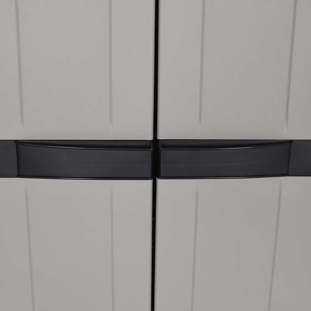 Gartenschrank Grau und Schwarz 65x37x85 cm PP