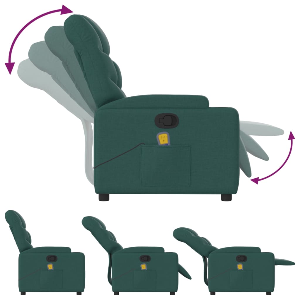 Massage-Relaxsessel, hellgrauer Stoff