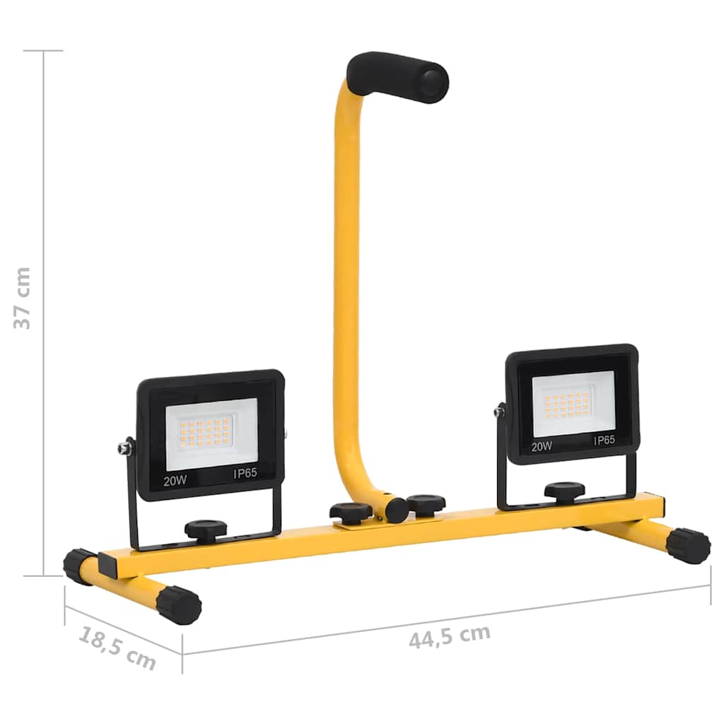 LED-Fluter mit Handgriff 2x10 W Warmweiß